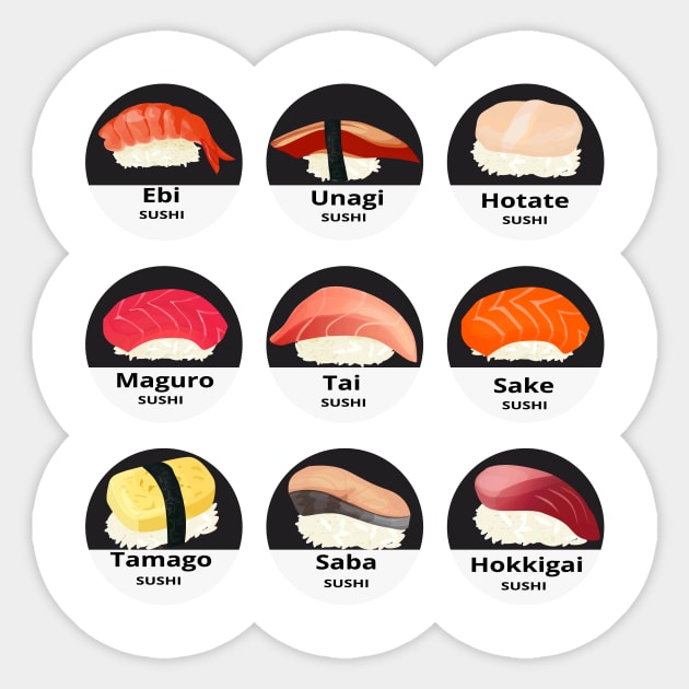 sushi design Sticker by InshynaArt